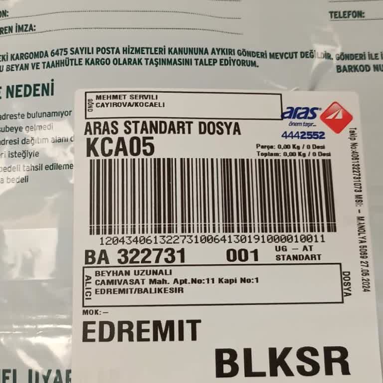 Aras Kargo Bilgi Vermiyor Kargom Yok