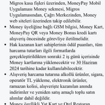 Migros Money Puanım Yüklenmiyor
