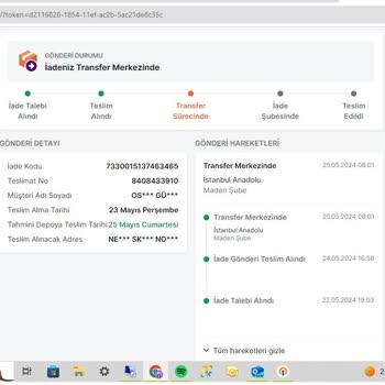 Trendyol Express Kargoda İade Gönderim İç Edildi Sanırım