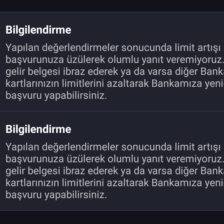 İş Bankası Limit Yükseltme Talebi