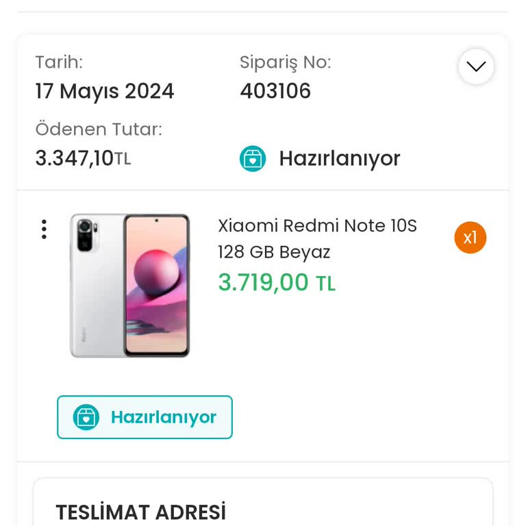 EasyCep Ürün Tedarik Ve Gönderdim