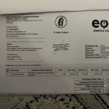 Eos Markt EOS Market Dyson Tarafından Değişim Kabul Edilmiş Ürünü Değiştirmiyor