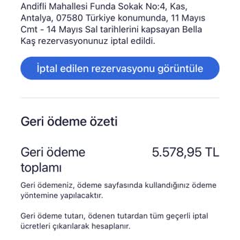Hotels.com Tam Geri Ödemeli Rezervasyon İptalinde İademi Yatırmadı!