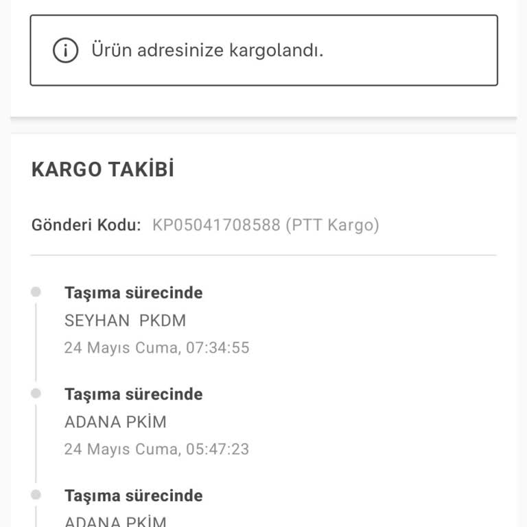 PTT Kargo Kargom Hala Gelmedi