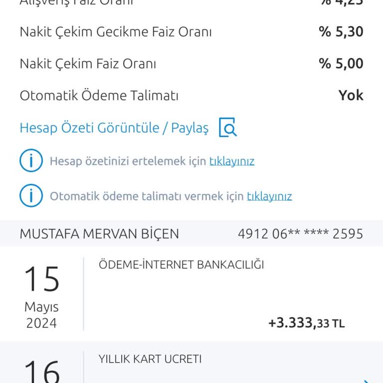 Yapı Kredi Kartı Aidat Ücreti İptali