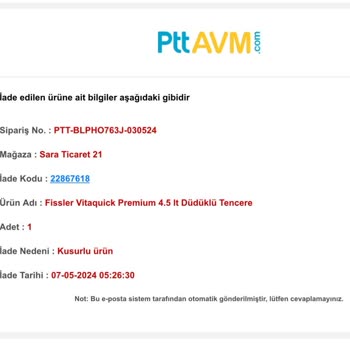 Pttavm.com Şikayetçiyim Ve
