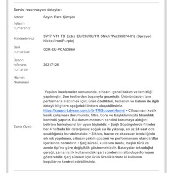Dyson V11 Süpürge Arızası