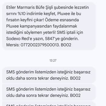 Pluxee'den Gelen İzinsiz Pazarlama SMS'i