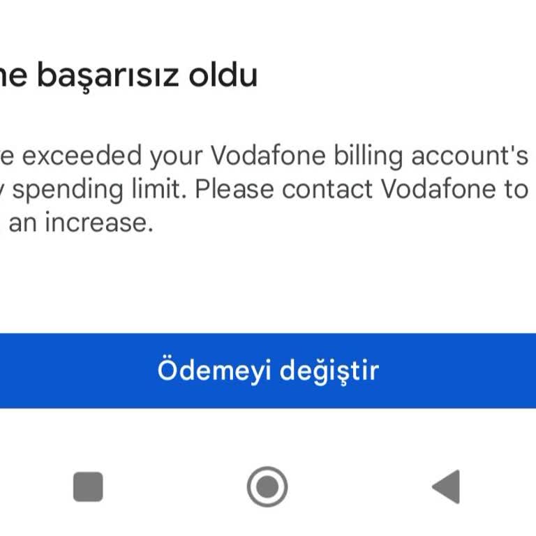 Vodafone Mobil Ödeme Kullanamıyorum
