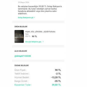 Dolap Uygulaması Kargo Ücreti