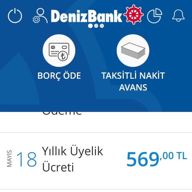 Denizbank Yıllık Kart Ücreti Tahsili