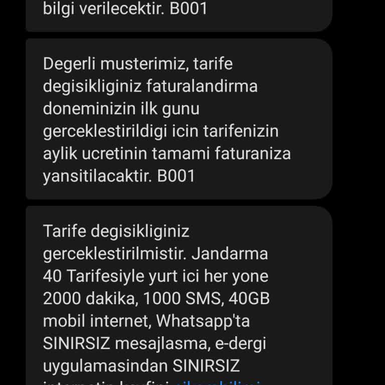 Türk Telekom Kullanılmayan Tarifenin Ücretinin Yansıtılması
