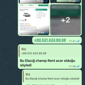 Obilet Araç Kiralama Champ Rent A Car yanıltması