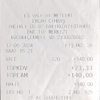 Biruni Üniversitesi Hastanesi Otopark Ücreti Adı Altında Vale Ücreti