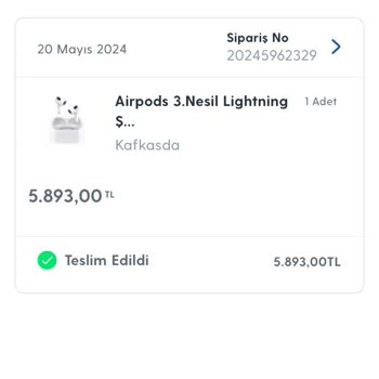 Turkcell Pasaj Kafkasda Mağazası Airpods 3. Nesil