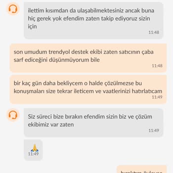 Trendyol Pişmanlıktır Sorunum Çözülmedi Uğraşılmadı Bile