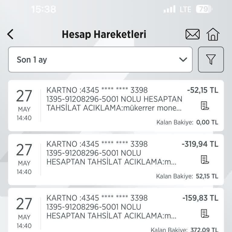 Ziraat Bankası Ziraat Hesabımdan Moneysend Başlıklı Para Çekildi