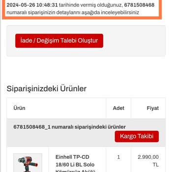 Bauhaus Einhell Solo Ürün Hediyesi Göndermiyor