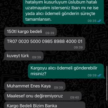 Trendyol Rücksendung für Jeans verweigert, 150 ₺ Versandkosten gefordert