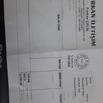 Furkan İletişim Reklamla Alakası Olmayan Ürün Ve Yanlış Beden Gönderimi