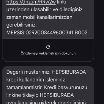 Hepsiburada Alışveriş Kredisi Sorunu