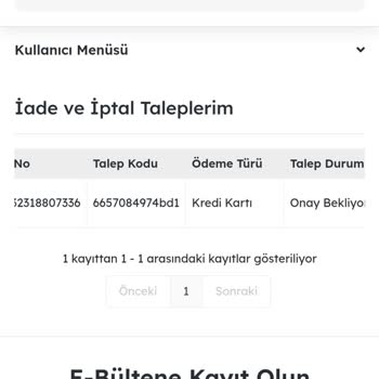 Etolye.com Sipariş Bedelini Geri Almak İstiyorum