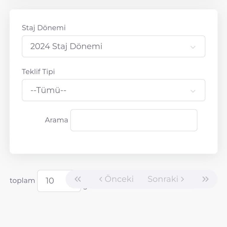 Kariyer Kapısı Staj Teklifi Gelmemesi.
