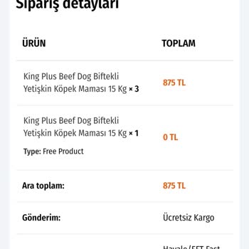 Pet Mahal Siparişim Kargoya Verilmedi