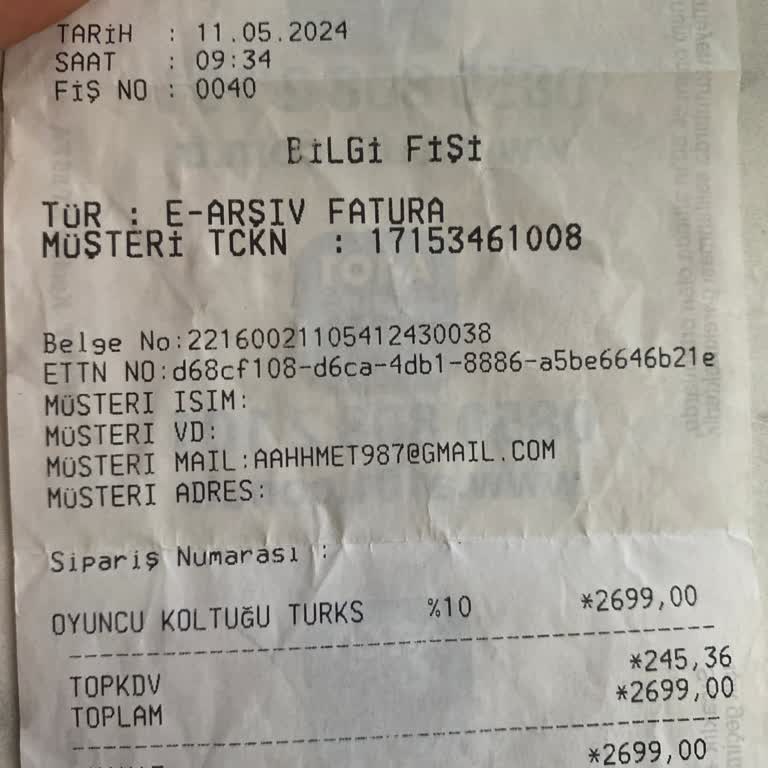 A101 Oyuncu Koltuğu Elimize Ulaşmıyor
