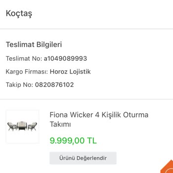 Koçtaş Online Alışveriş- Eksik Ürün Gönderimi Ve Sorunun Çözülmemesi.