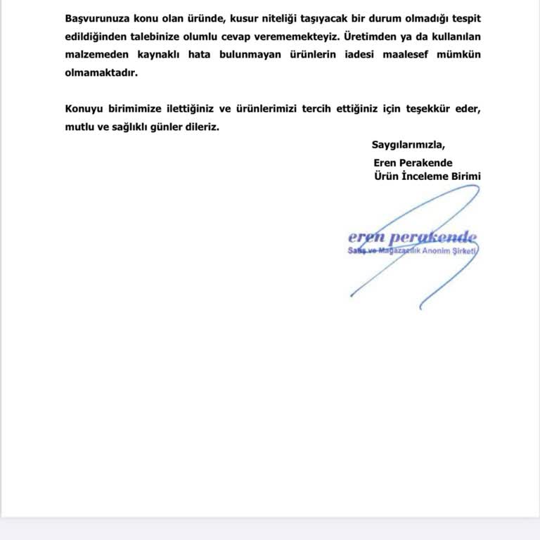 Converse Ürünlerinizin Arkasında Durmanızı Talep Ediyorum