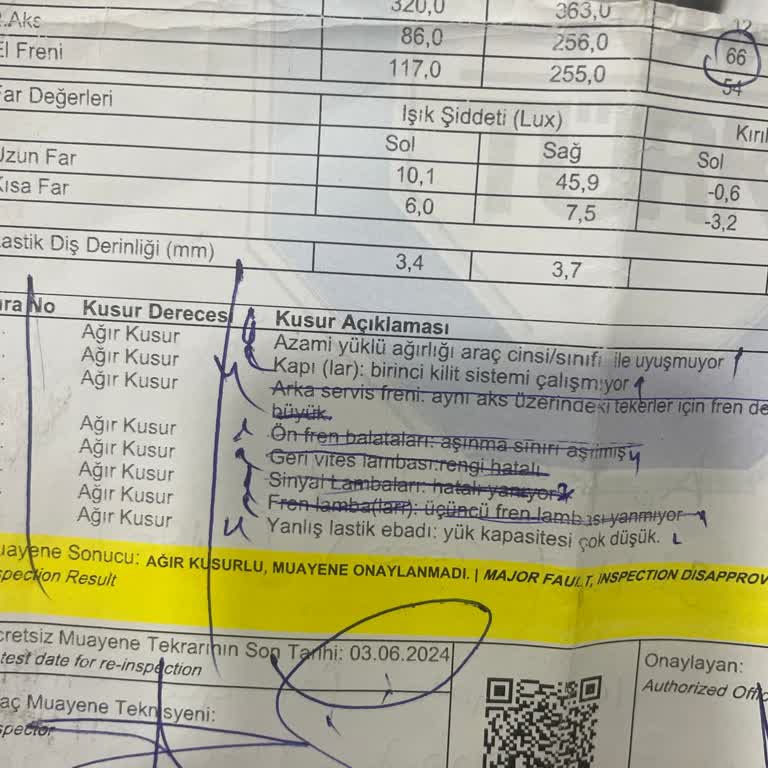 Ford Otosan Araç Azami Yük Hatası