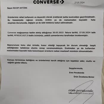 Converse Marka Ayakkabının Ön Burnu Açıldı