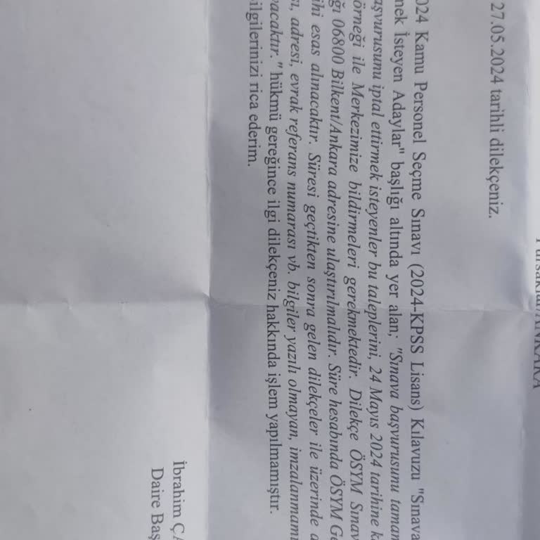 ÖSYM KPSS Lisans Başvurusu İptali