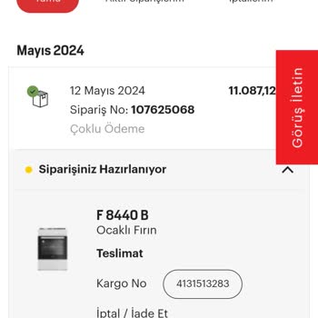 Borusan Lojistik Arçelik'i Aramaktan Bıktım. Ürünümü Göndermiyor