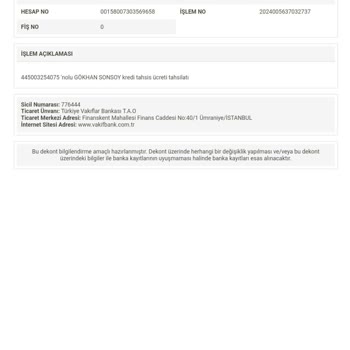 VakıfBank Kredi Çekim Ücretleri