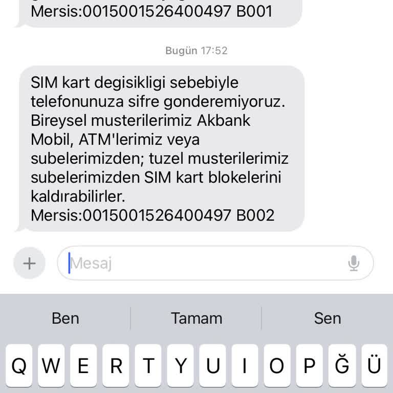 Akbank Şifre Gönderme Sorunu