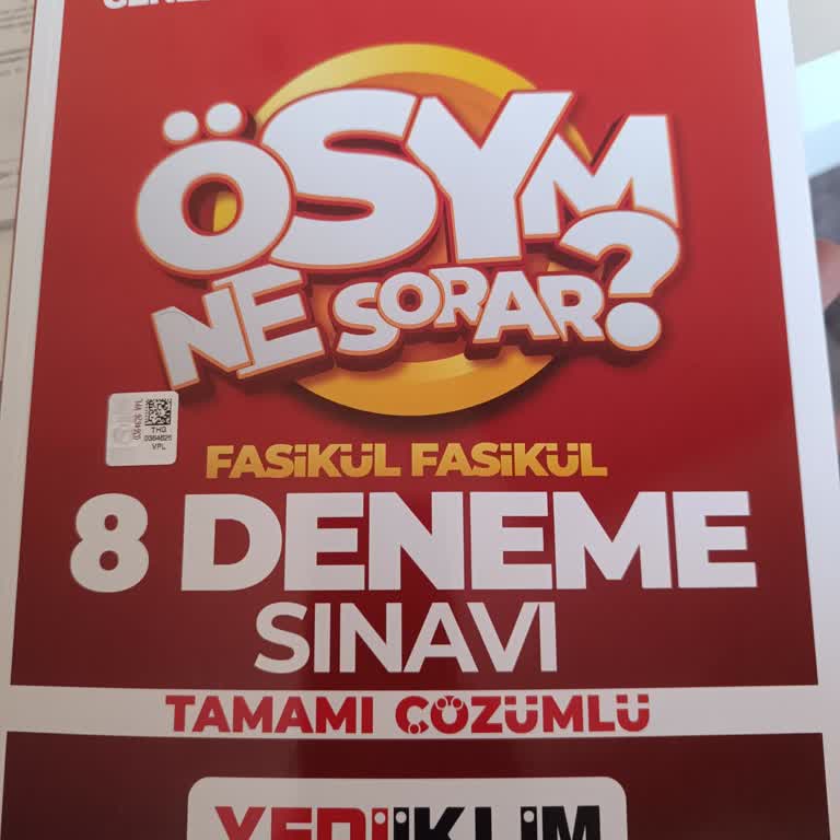 Yedi İklim Yayınevi ÖSYM Ne Sorar Denemesi Eski Yılların Aynısı Benim Paramı Geri Verin (: