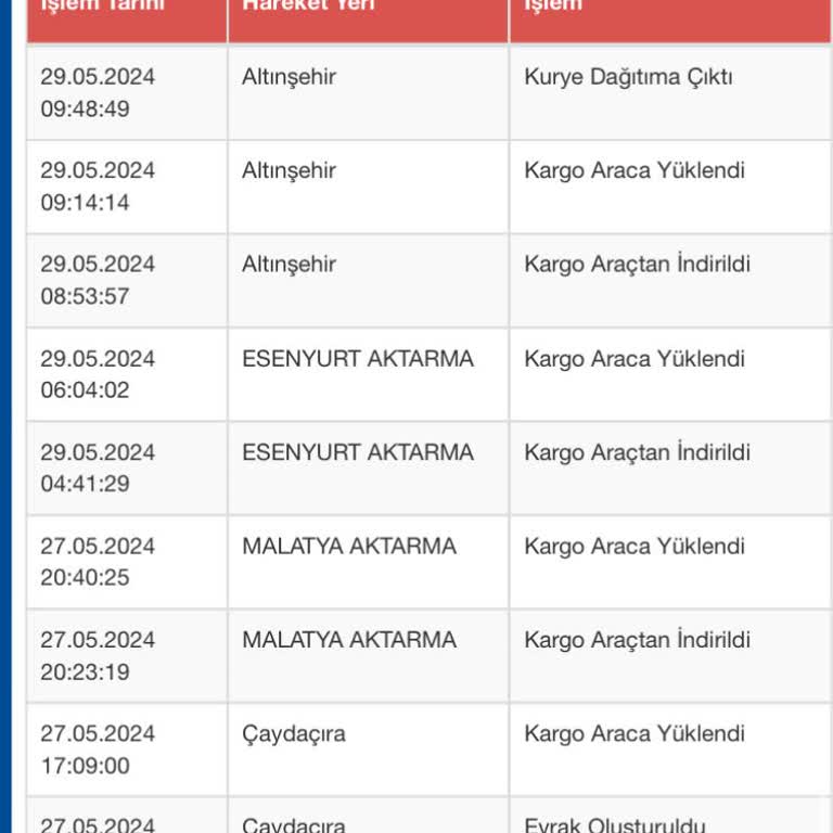 Sürat Kargo Kargomun Dağıtıma Gecikmesi