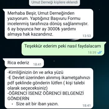 Umut Bursum Dernekten Beklenen Burs Sorunu