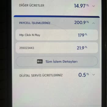Turkcell Hattın Kullanılmayan Paycell Ücreti Temin Etmesi