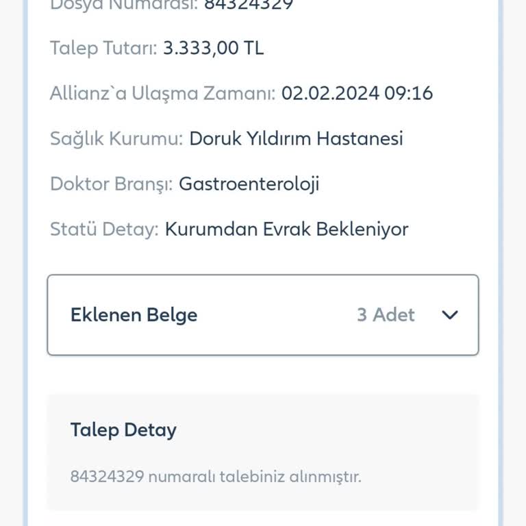 Özel Doruk Yıldırım Hastanesi Provizyonu İptal Etmiyor