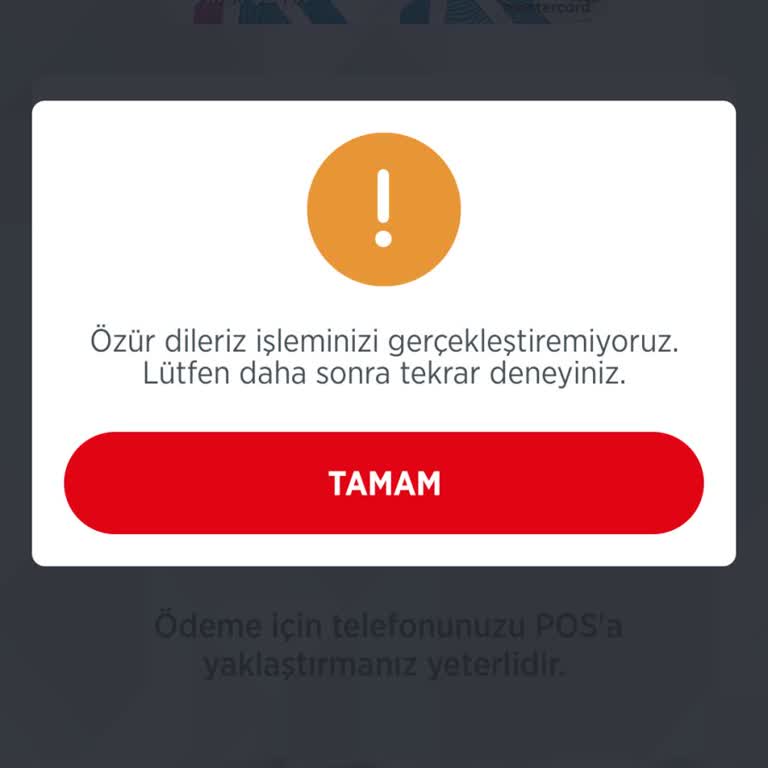 Ziraat Bankası Mobil Temassız Tanımlama Hatası