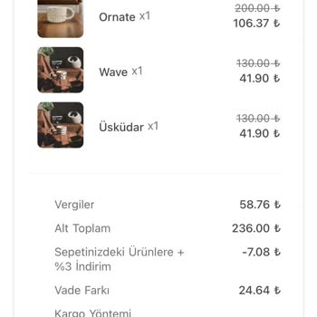 Vina Seramik 9 Şubattaki Siparişim Gelmedi
