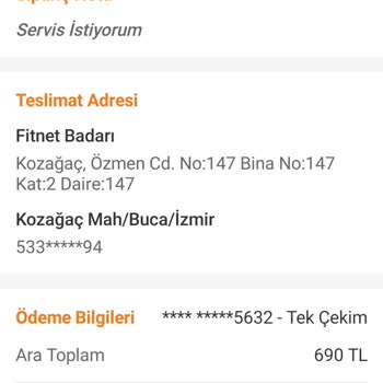 Trendyol GO Kuryesinden Şikayetçiyim