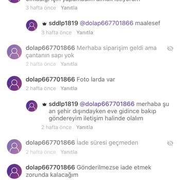 Dolap Uygulamasından Gelen Eksik Ürün