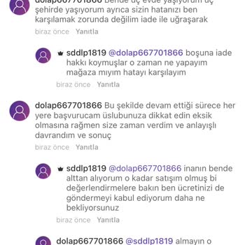 Dolap Uygulamasından Gelen Eksik Ürün