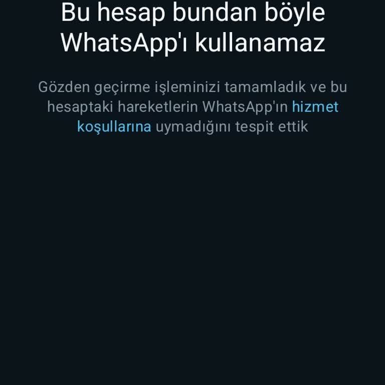 WhatsApp Ban Yedim