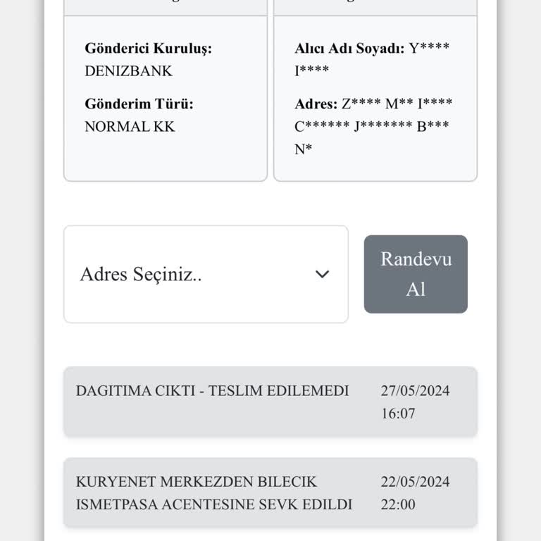 Kuryenet İn Uzun Zaman Geçmesi Halde Kartımı Teslim Etmedi