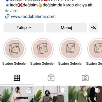 Modabelemir (Instagram) Kusurlu Ürün İade Alınmıyor